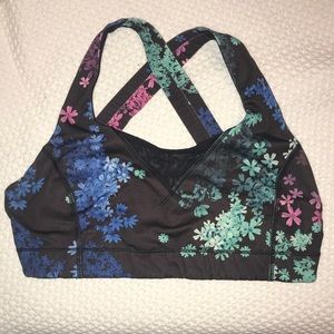Lululemon floral pattern bra, size 8